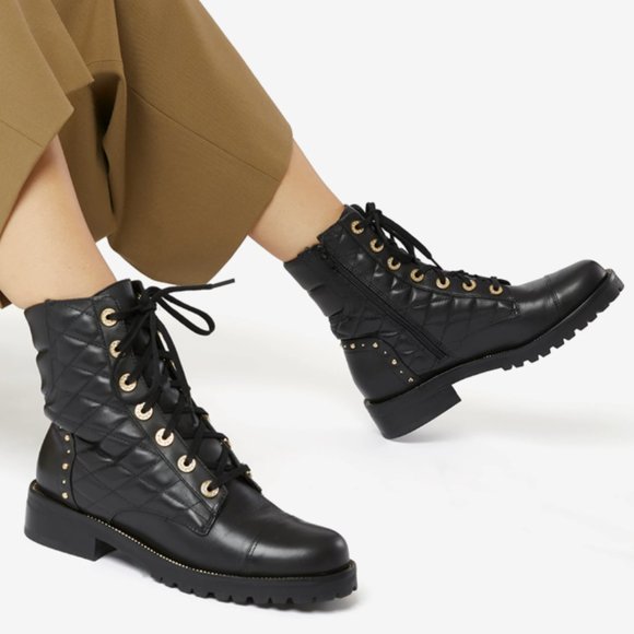 Dune London-PAMPAS- Pearl embellished Lace Up Ankle Boots *Size 39 - Picture 12 of 12